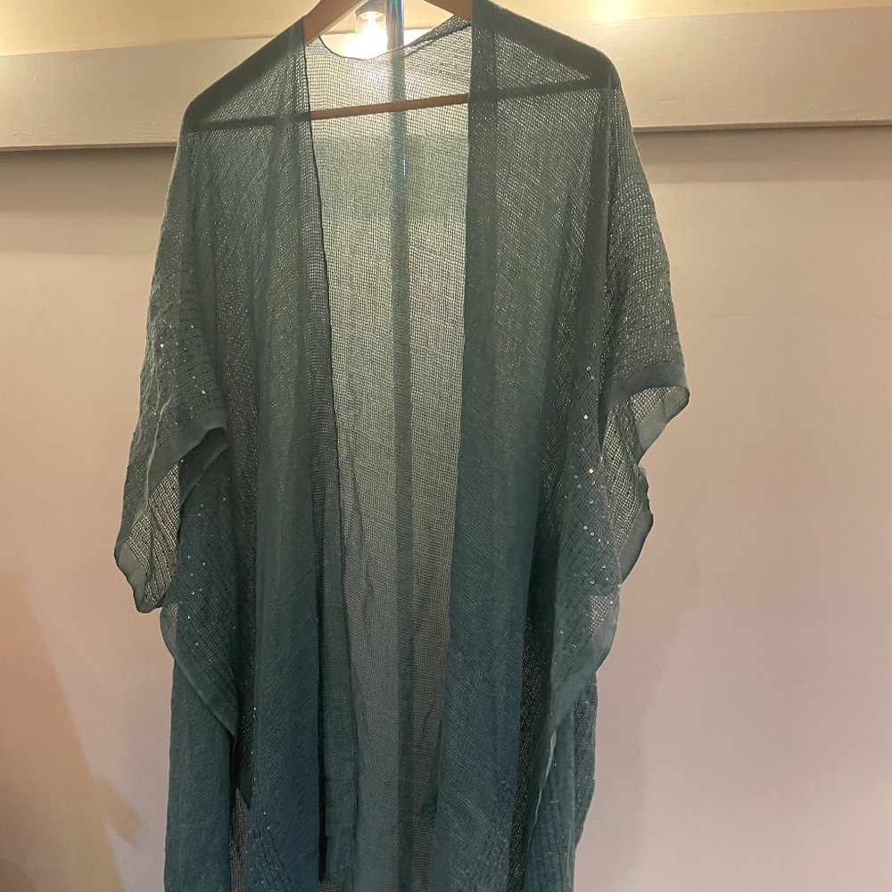 Light sequined shawl from Etsy - Medium